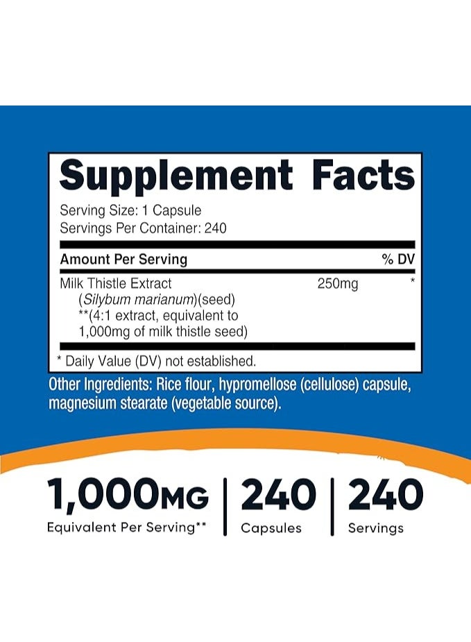 نوتريكوست، شوك الحليب، 1000 ملغ، 240 كبسولة - Image 3